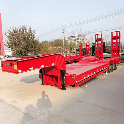 10 Bandnummer IJzer 3 As Platgelegen Semi-trailer Semi-truck Trailers Lowbed Semi-trailer