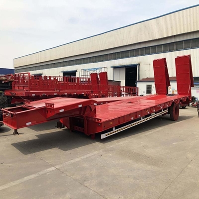 10 Bandnummer IJzer 3 As Platgelegen Semi-trailer Semi-truck Trailers Lowbed Semi-trailer