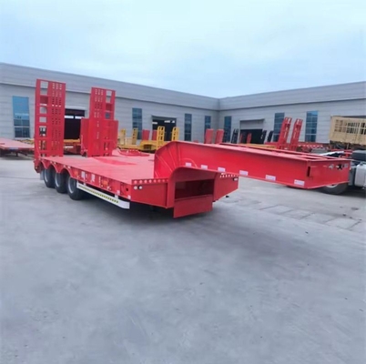 IJzer 40FT 50FT 60FT 12m 12 Wheeler Flatbed Semi Trailer