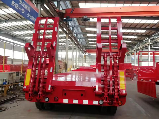 IJzer 40FT 50FT 60FT 12m 12 Wheeler Flatbed Semi Trailer