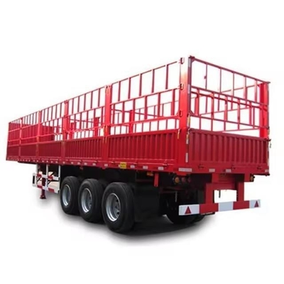 Semi-trailer van 60 ton voor pakhuizen met hoge zijkantheining 2 assen 3 assen en loopvlak 1820 mm