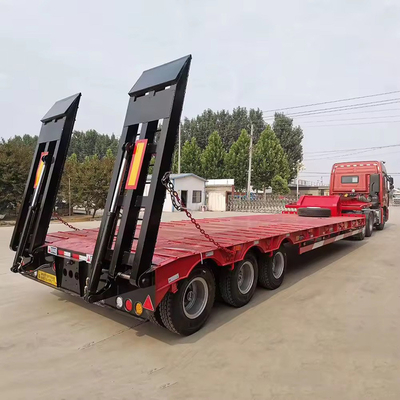 20FT 40FT Flat Bed Transport Container Flatbed Trailer met 10 banden en 2,3 assen