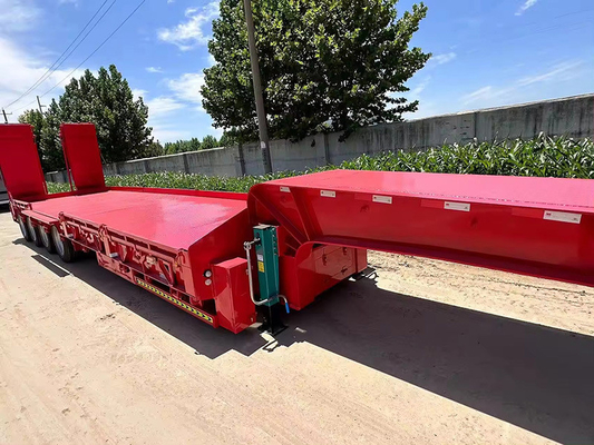 12-15 meter aangepaste auto aanhangwagens hoge draagcapaciteit lage platbed techniek half-aanhangwagen