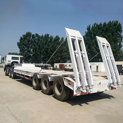 6 assen 15m 60ft platbed laag bed lowboy half-trailer met 13t as voor levering