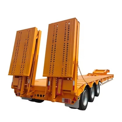 Zelfdompende 6-lijn 12-assige gooseneck lage-bed half-trailer voor zware machines