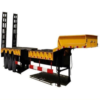 Verwijderingssystemen van het type achterarm 10 banden 4-assige lowboy aanhangwagen met hydraulische ladder