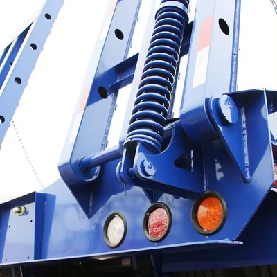 3 assige platte aanhangwagen met 10 banden en ophangingstype achterarm