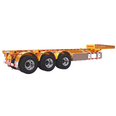 3 assige platte aanhangwagen met 10 banden en ophangingstype achterarm