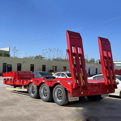 Achterste arm type ophanging laagbed aanhangwagen 50 60 ton gooseneck lowboy half vrachtwagen