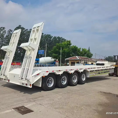 Aanpasbaar dubbele tri-as 40FT platbed chassis Halve aanhanger met platbed ontwerp