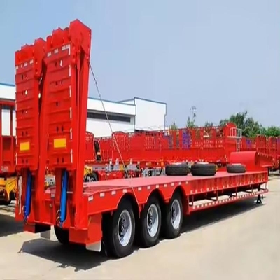 3 assen Container platbed trailer 20-60 voet platbed half-trailer met 28t landingsbeen