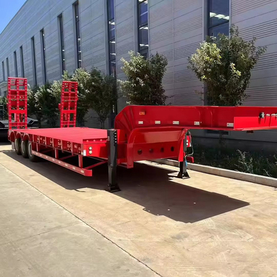 3 assen Container platbed trailer 20-60 voet platbed half-trailer met 28t landingsbeen