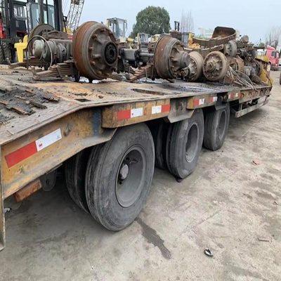 Zelfdumping 40ft flatbed truck trailer met 12pcs twist lock en 1820mm loopvlak