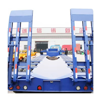 Zelfdumping 40ft flatbed truck trailer met 12pcs twist lock en 1820mm loopvlak