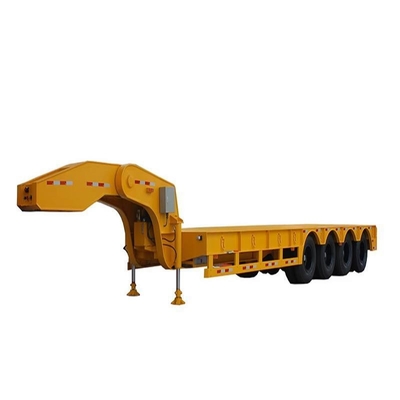 Zware 50 ton maximale lading 3 assen laagbed semi-truck aanhangwagen stalen standaard 28 ton