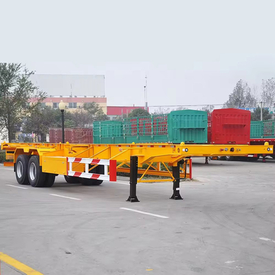 3 Assen Goed 40FT Flat Bed Transport Truck Trailer Zwaarwaar Gewicht 1820mm Tread