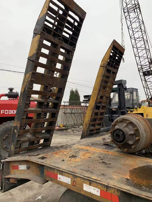 Drie lijnen zes assen 40 60 ton lange gooseneck lowbed trailer met 1820 mm loopvlak ijzer