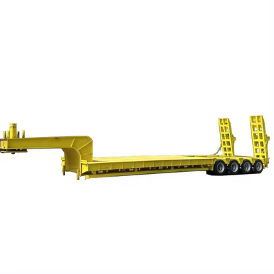 Drie lijnen zes assen 40 60 ton lange gooseneck lowbed trailer met 1820 mm loopvlak ijzer