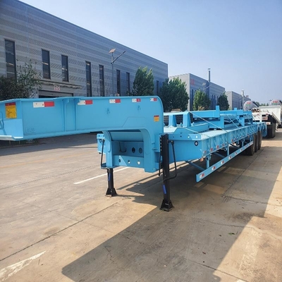 Drie lijnen zes assen 40 60 ton lange gooseneck lowbed trailer met 1820 mm loopvlak ijzer