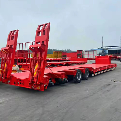 60t design graafmachine lader afneembare gooseneck lowboy truck trailer low bed semi trailer