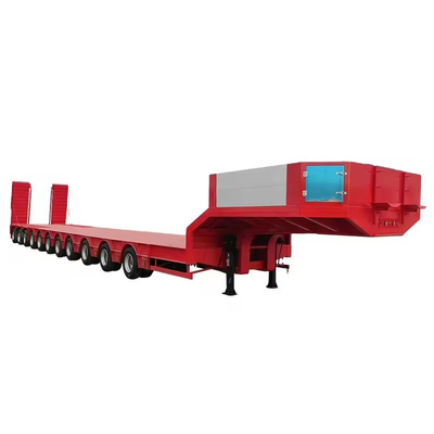 10 bandennummer zware 3 assen lowboy aanhangwagen 60 80 100 ton low bed semi truck aanhangwagen