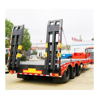 Handmatig landingsbeen 60 ton zware laagbed vrachtwagen aanhangwagen voor 40ft container vervoerder