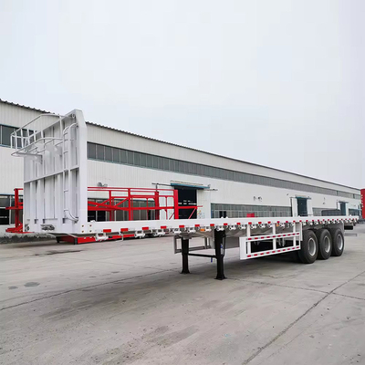 Handmatig landingsbeen 60 ton zware laagbed vrachtwagen aanhangwagen voor 40ft container vervoerder