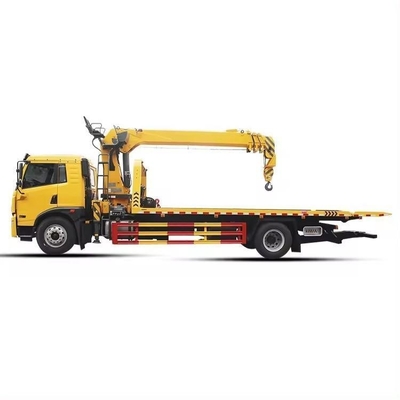 Klant prima 3 Ton Dongfeng Flatbed Rotator Tow Truck Wrecker met 4 Ton Hydraulische Lijn