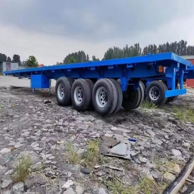 13500X3000X1550 mm ijzeren half-aanhanger met laag bed voor het transport van machines 13m platbed aanhanger