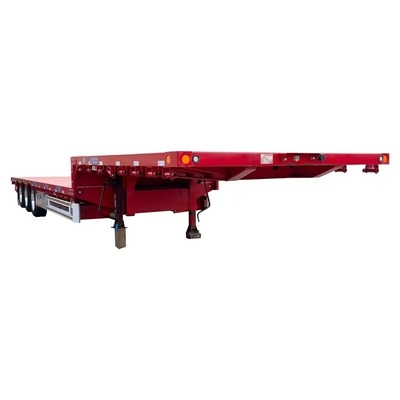 13500X3000X1550 mm ijzeren half-aanhanger met laag bed voor het transport van machines 13m platbed aanhanger