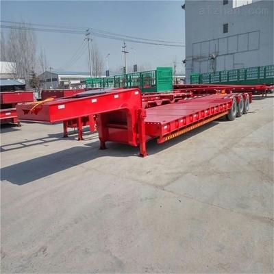 4 assen Lowboy Lowbed Semi-trailer voor 60 70 80 ton graafmachine transport