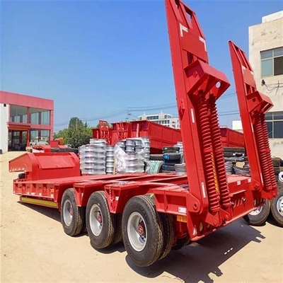 Aanpassing 3 Assen Graafmachine Transport 60ton Gebruikte laagbed half-trailers met 13t as