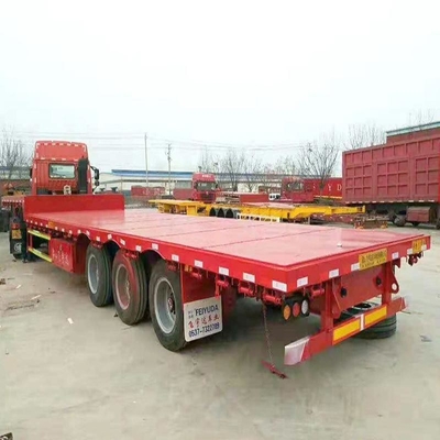 Tri-Axles niet-afneembare Ganshals 13m Lowbed Low Bed Semi Truck Trailer voor transport