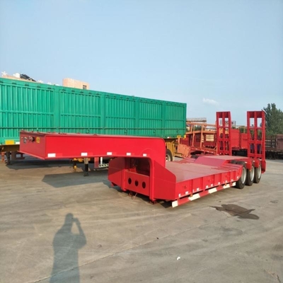 Tri-Axles niet-afneembare Ganshals 13m Lowbed Low Bed Semi Truck Trailer voor transport