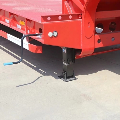 3/4/5 Achsel laag bed ladder platte gooseneck platte dek oprit hydraulische ladder terugneembaar half plooi trailer voor het laden