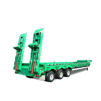 3-assige laagvlakke half-aanhangwagen voor containervervoer