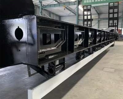 3 assen 60 ton laagdek platdek laagbed half-aanhangwagen voor zwaar vervoer