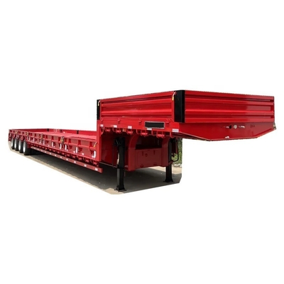 60-80 ton lage platbed aanhangwagen half-aanhangwagen met lichte belastingkwaliteit en 1820 mm loopvlak