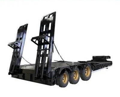 Niet-zelfdumping lage platte aanhangwagen voor zwaar vervoer