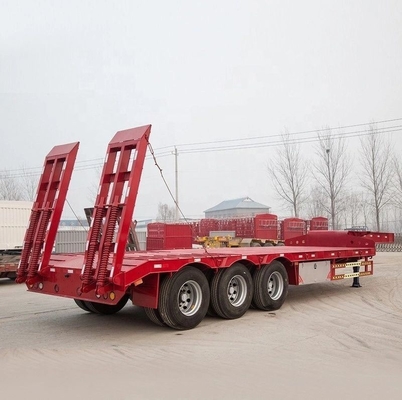 Shandong lage platte aanhanger voor zware machines in aangepaste kleur