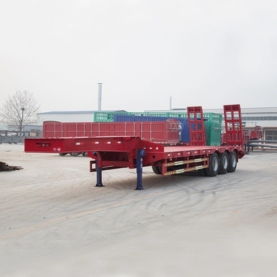 Shandong lage platte aanhanger voor zware machines in aangepaste kleur