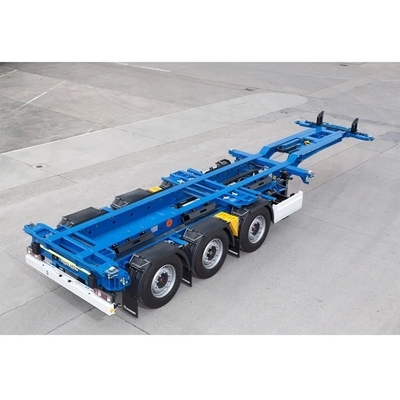 Remsysteem met dubbele leiding 3-assige 40-voet containertransport-skeletontrailer-oplegger