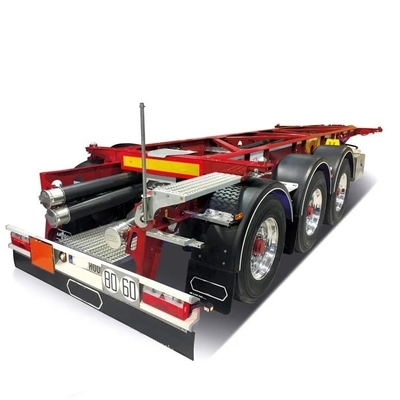 Remsysteem met dubbele leiding 3-assige 40-voet containertransport-skeletontrailer-oplegger