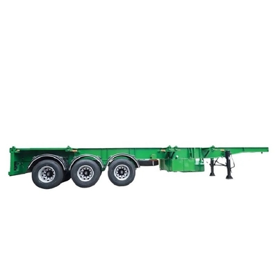 Remsysteem met dubbele leiding 3-assige 40-voet containertransport-skeletontrailer-oplegger
