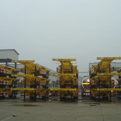3-assige 40-voet container skelet chassis half-aanhangwagen en lage totale eigendomskosten