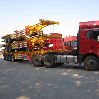 3-assige 40-voet container skelet chassis half-aanhangwagen en lage totale eigendomskosten
