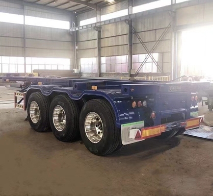 Flatbed 3-Axle 20- en 40-foot Dock Container Skeleton Truck Trailer voor langdurig gebruik