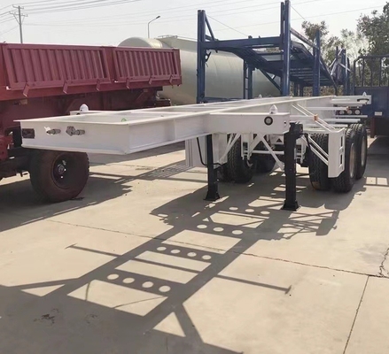 Flatbed 3-Axle 20- en 40-foot Dock Container Skeleton Truck Trailer voor langdurig gebruik