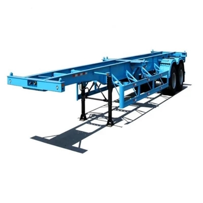 20ft container skelet half-trailer met medium duty 5,5 ton vrachtwagen-trailer chassis