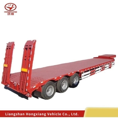 Q345b / T700 Staal hoofdbalk 3/4-assige lage sleepwagentrailer voor zware machines